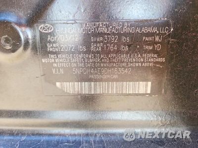 Zdjęcie 12 z 12 samochodu: 2013 HYUNDAI ELANTRA GLS VIN:5NPDH4AE9DH163542 - miniatura