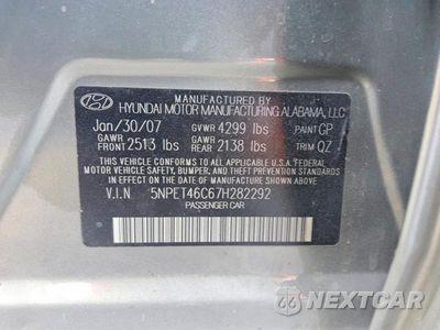 Zdjęcie 13 z 13 samochodu: 2007 HYUNDAI SONATA GLS VIN:5NPET46C67H282292 - miniatura