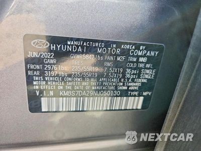 Zdjęcie 13 z 13 samochodu: 2022 HYUNDAI SANTA FE LIMITED VIN:KM8S7DA29NU050130 - miniatura