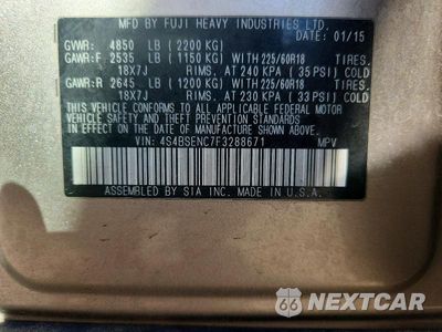 Zdjęcie 13 z 13 samochodu: 2015 SUBARU OUTBACK 3.6R LIMITED VIN:4S4BSENC7F3288671 - miniatura