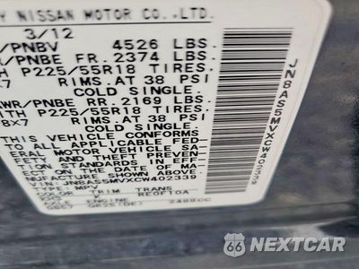 Zdjęcie 14 z 14 samochodu: 2012 NISSAN ROGUE S VIN:JN8AS5MVXCW402339 - miniatura
