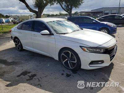 Czwarte zdjęcie samochodu z boku: 2019 HONDA ACCORD SPORT VIN:1HGCV1F35KA110868 - miniatura