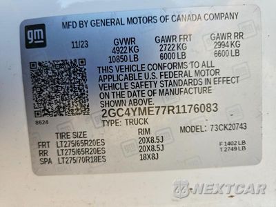 Zdjęcie 12 z 12 samochodu: 2024 CHEVROLET SILVERADO K2500 CUSTOM VIN:2GC4YME77R1176083 - miniatura