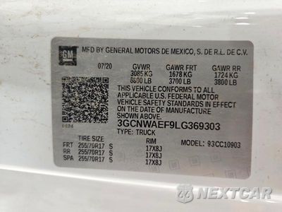 Zdjęcie 12 z 12 samochodu: 2020 CHEVROLET SILVERADO C1500 VIN:3GCNWAEF9LG369303 - miniatura