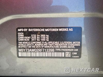 Zdjęcie 12 z 12 samochodu: 2024 BMW I4 EDRIVE 40 VIN:WBY73AW02RFT13398 - miniatura