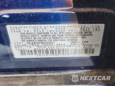 Zdjęcie 12 z 12 samochodu: 2019 NISSAN SENTRA SR VIN:3N1AB7APBKY323971 - miniatura