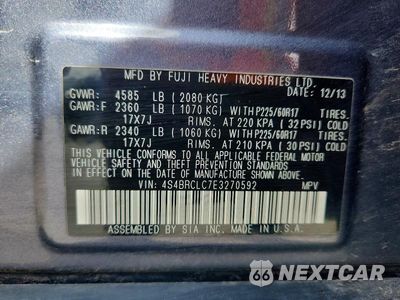 Zdjęcie 13 z 13 samochodu: 2014 SUBARU OUTBACK 2.5I LIMITED VIN:4S4BRCLC7E3270592 - miniatura