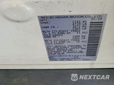 Zdjęcie 13 z 13 samochodu: 2019 NISSAN ROGUE S VIN:5N1AT2MV1KC829377 - miniatura