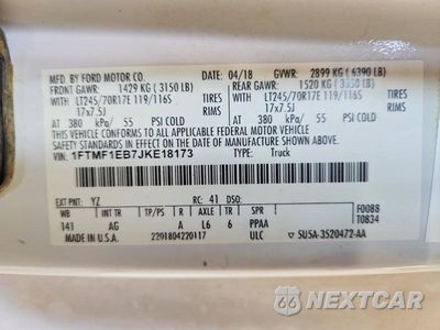 Zdjęcie 12 z 12 samochodu: 2018 FORD F150 VIN:1FTMF1EB7JKE18173 - miniatura