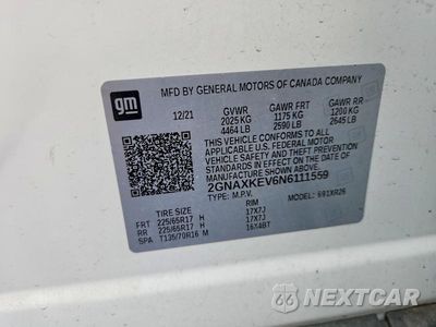 Zdjęcie 12 z 12 samochodu: 2022 CHEVROLET EQUINOX LT VIN:2GNAXKEV6N6111559 - miniatura