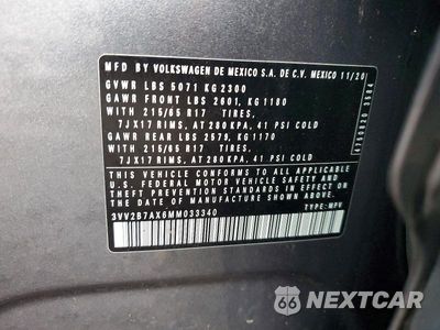 Zdjęcie 13 z 13 samochodu: 2021 VOLKSWAGEN TIGUAN SE VIN:3VV2B7AX6MM033340 - miniatura