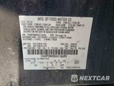 Zdjęcie 13 z 13 samochodu: 2016 FORD TAURUS POLICE INTERCEPTOR VIN:1FAHP2MK8GG116690 - miniatura