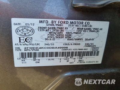 Zdjęcie 13 z 13 samochodu: 2013 FORD EDGE LIMITED VIN:2FMDK4KC0DBA49998 - miniatura