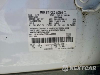 Zdjęcie 14 z 14 samochodu: 2021 FORD EXPLORER POLICE INTERCEPTOR VIN:1FM5K8AC5MNA05755 - miniatura