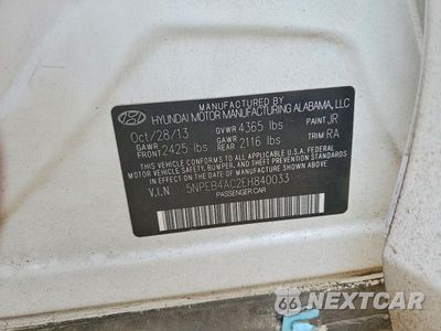 Zdjęcie 12 z 12 samochodu: 2014 HYUNDAI SONATA GLS VIN:5NPEB4AC2EH840033 - miniatura