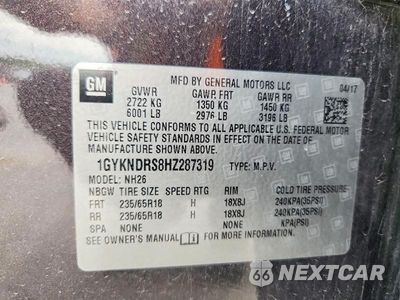 Zdjęcie 13 z 13 samochodu: 2017 CADILLAC XT5 LUXURY VIN:1GYKNDRS8HZ287319 - miniatura
