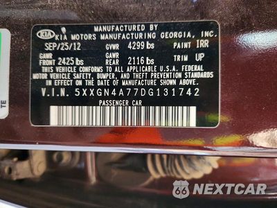 Zdjęcie 13 z 13 samochodu: 2013 KIA OPTIMA EX VIN:5XXGN4A77DG131742 - miniatura