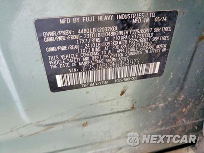 Zdjęcie 13 z 13 samochodu: 2015 SUBARU FORESTER 2.5I VIN:JF2SJABC9FH454973 - miniatura