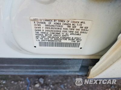 Zdjęcie 12 z 12 samochodu: 2005 HONDA PILOT EXL VIN:2HKYF18595H521705 - miniatura