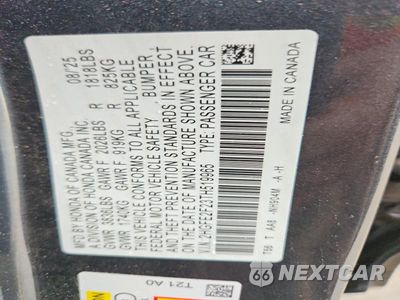 Zdjęcie 12 z 12 samochodu: 2026 HONDA CIVIC LX VIN:2HGFE2F23TH519965 - miniatura
