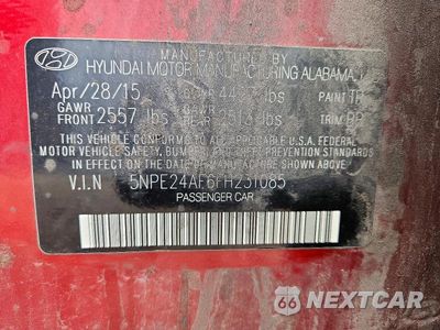 Zdjęcie 12 z 12 samochodu: 2015 HYUNDAI SONATA SE VIN:5NPE24AF6FH231085 - miniatura