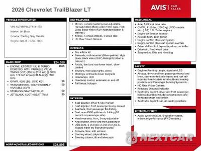 Zdjęcie 13 z 14 samochodu: 2026 CHEVROLET TRAILBLAZER LT VIN:KL79MPSL0TB141670 - miniatura