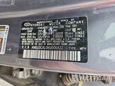 Zdjęcie 14 z 14 samochodu: 2019 HYUNDAI TUCSON ULTIMATE VIN:KM8J3CAL0KU006832 - miniatura