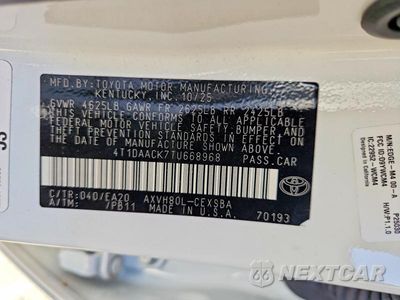 Zdjęcie 12 z 12 samochodu: 2026 TOYOTA CAMRY NIGHTSHADE VIN:4T1DAACK7TU668968 - miniatura