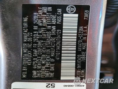 Zdjęcie 12 z 12 samochodu: 2022 TOYOTA CAMRY SE VIN:4T1G11AK0NU704129 - miniatura