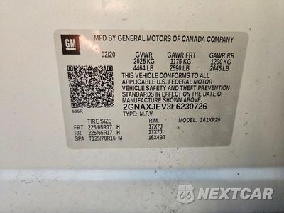 Zdjęcie 13 z 13 samochodu: 2020 CHEVROLET EQUINOX LT VIN:2GNAXJEV3L6230726 - miniatura