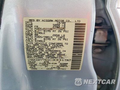 Zdjęcie 13 z 13 samochodu: 2001 NISSAN FRONTIER XE VIN:1N6ED27T61C333192 - miniatura