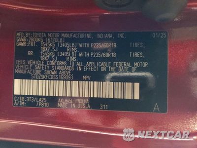 Zdjęcie 12 z 12 samochodu: 2025 TOYOTA SIENNA LIMITED 7-PASSENGER VIN:5TDZSKFC0SS169093 - miniatura