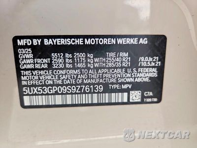 Zdjęcie 12 z 12 samochodu: 2025 BMW X3 30 XDRIVE VIN:5UX53GP09S9Z76139 - miniatura