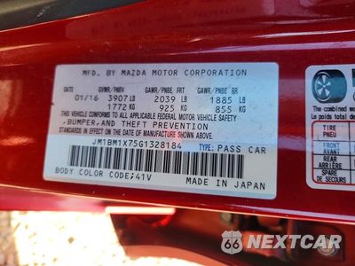 Zdjęcie 12 z 12 samochodu: 2016 MAZDA 3 GRAND TOURING VIN:JM1BM1X75G1328184 - miniatura
