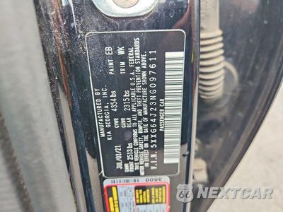 Zdjęcie 13 z 13 samochodu: 2022 KIA K5 GT LINE VIN:5XXG64J23NG097611 - miniatura