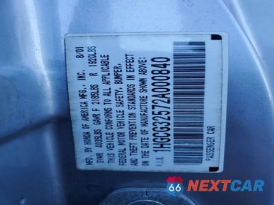 Zdjęcie 13 z 13 samochodu: 2002 HONDA ACCORD EX VIN:1HGCG32572A000840 - miniatura