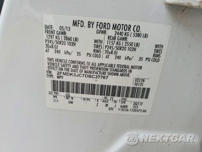 Zdjęcie 12 z 12 samochodu: 2013 FORD EDGE SEL VIN:2FMDK3JC7DBC37767 - miniatura
