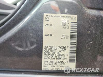 Zdjęcie 12 z 12 samochodu: 2020 NISSAN ALTIMA S VIN:1N4BL4BW3LN320774 - miniatura