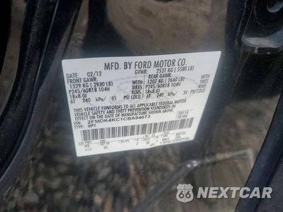 Zdjęcie 12 z 12 samochodu: 2012 FORD EDGE LIMITED VIN:2FMDK4KC1CBA94673 - miniatura