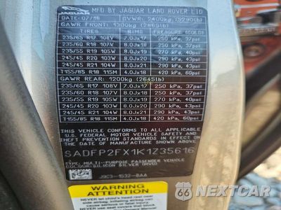 Zdjęcie 13 z 13 samochodu: 2019 JAGUAR E-PACE SE VIN:SADFP2FX1K1Z35616 - miniatura