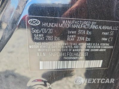 Zdjęcie 12 z 12 samochodu: 2020 HYUNDAI ELANTRA VALUE EDITION VIN:5NPD84LF0LH623031 - miniatura