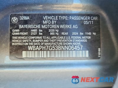 Zdjęcie 12 z 12 samochodu: 2011 BMW 3ER I VIN:WBAPH7G53BNN06457 - miniatura