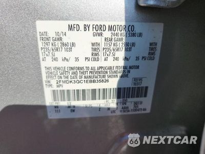 Zdjęcie 13 z 13 samochodu: 2014 FORD EDGE SE VIN:2FMDK3GC1EBB35826 - miniatura