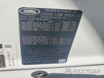 Zdjęcie 14 z 14 samochodu: 2023 LAND ROVER DISCOVERY METROPOLITAN EDITION VIN:SALRW4EU8P2474214 - miniatura