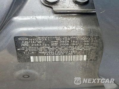 Zdjęcie 12 z 12 samochodu: 2017 HYUNDAI ELANTRA SE VIN:KMHD84LF4HU227483 - miniatura