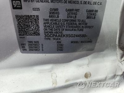 Zdjęcie 12 z 12 samochodu: 2025 CHEVROLET SILVERADO C1500 VIN:3GCPAAEK9SG244580 - miniatura