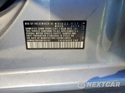 Zdjęcie 13 z 13 samochodu: 2019 VOLKSWAGEN JETTA SEL PREMIUM VIN:3VWGB7BU5KM195107 - miniatura