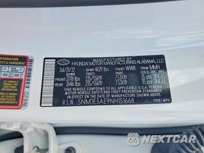 Zdjęcie 13 z 13 samochodu: 2022 HYUNDAI TUCSON LIMITED VIN:5NMJE3AE9NH151668 - miniatura