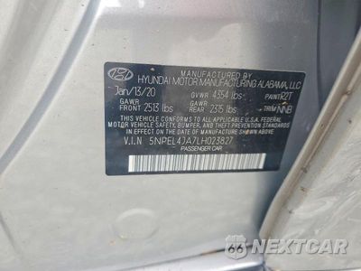 Zdjęcie 12 z 12 samochodu: 2020 HYUNDAI SONATA SEL VIN:5NPEL4JA7LH023827 - miniatura