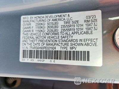 Zdjęcie 14 z 14 samochodu: 2023 HONDA CR-V SPORT TOURING VIN:7FARS6H90PE021924 - miniatura